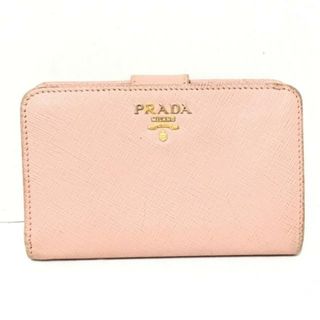 プラダ(PRADA)のPRADA(プラダ) 2つ折り財布 - 1ML225 ピンク レザー(財布)