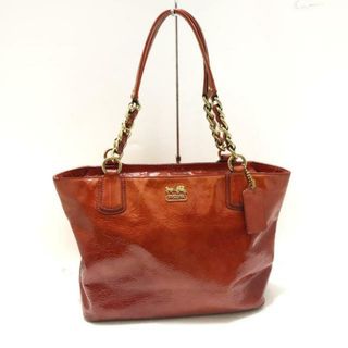 コーチ(COACH)のCOACH(コーチ) ショルダーバッグ - 20484 ブラウン エナメル（レザー）(ショルダーバッグ)