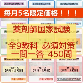 【数量限定❗️】薬剤師国家試験 全9教科 450問(語学/参考書)