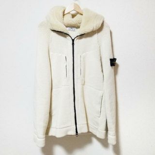 STONE ISLAND - STONE ISLAND(ストーンアイランド) ブルゾン サイズXL メンズ美品  - アイボリー×黒 長袖/ニット/ムートン/秋/冬