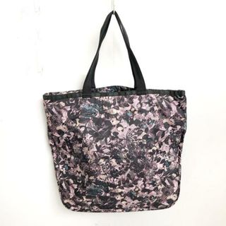 レスポートサック(LeSportsac)のLESPORTSAC(レスポートサック) トートバッグ美品  - ピンクベージュ×ダークグリーン×マルチ 花柄 レスポナイロン(トートバッグ)