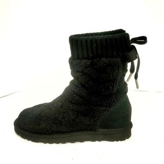 アグ(UGG)のアグ ショートブーツ 22 レディース - 黒(ブーツ)