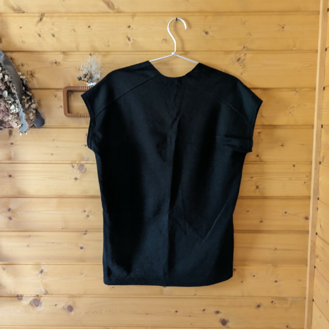 ブラック　カットソー メンズのトップス(Tシャツ/カットソー(半袖/袖なし))の商品写真