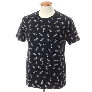 モスキーノ(MOSCHINO)の【中古】【未使用】モスキーノ MOSCHINO ストレッチコットン ロゴ 半袖Ｔシャツ ブラックxホワイト【サイズM】【メンズ】(Tシャツ/カットソー(半袖/袖なし))