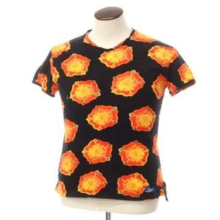 【中古】ヴィヴィアンウエスドウッド オーシャン Vivienne Westwood OCEAN コットン プリント 半袖Ｔシャツ ブラックxレッド×イエロー【サイズ50】【メンズ】(Tシャツ/カットソー(半袖/袖なし))