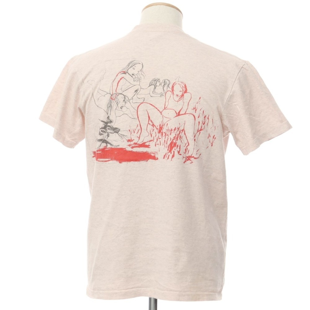 Supreme(シュプリーム)の【中古】シュプリーム Supreme 2019年秋冬 Rita Ackermann Heroines Tee プリント 半袖Ｔシャツ ライトピンクxグレー【サイズS】【メンズ】 メンズのトップス(Tシャツ/カットソー(半袖/袖なし))の商品写真