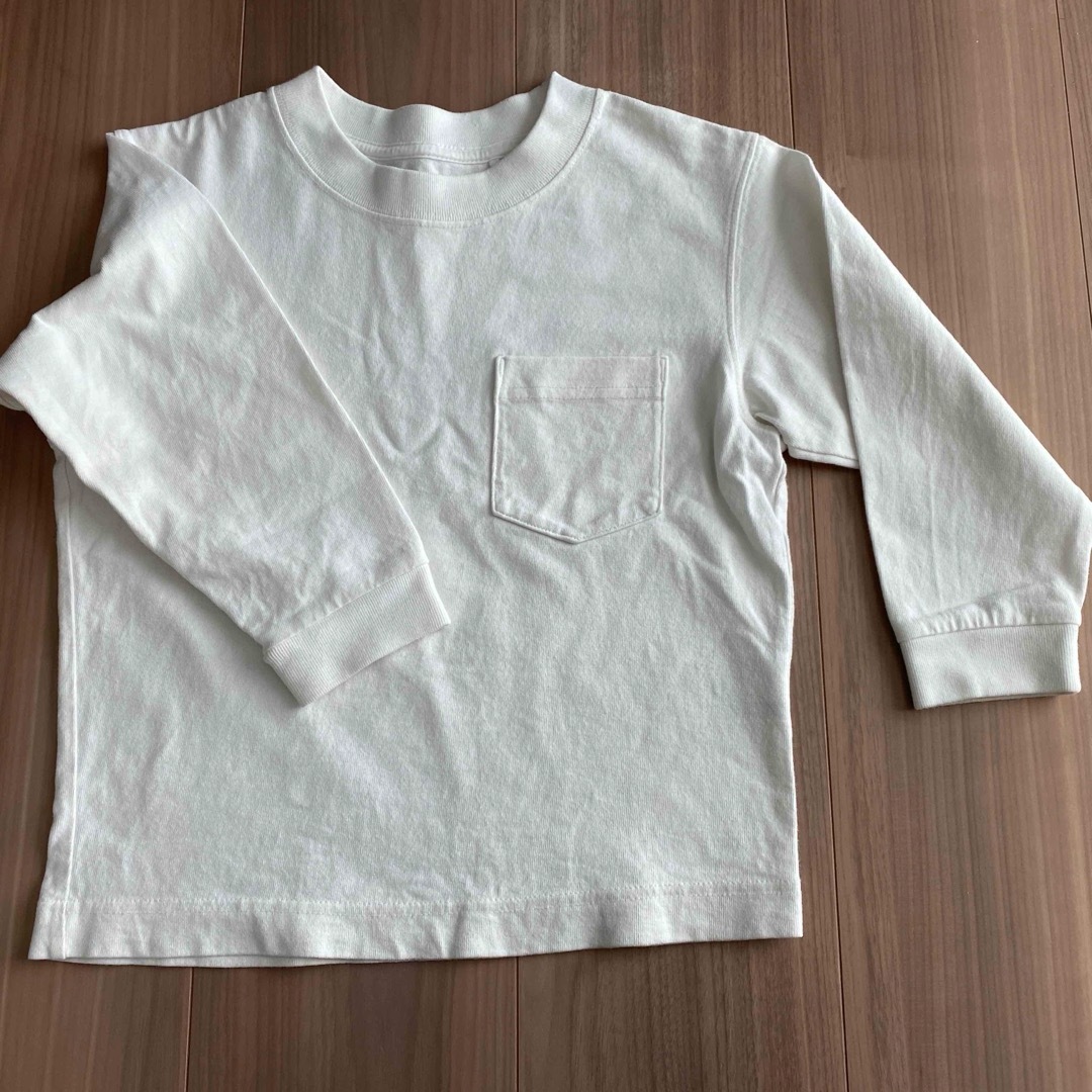 UNIQLO(ユニクロ)のUNIQLO U キッズ長袖Tシャツ　110 キッズ/ベビー/マタニティのキッズ服男の子用(90cm~)(Tシャツ/カットソー)の商品写真