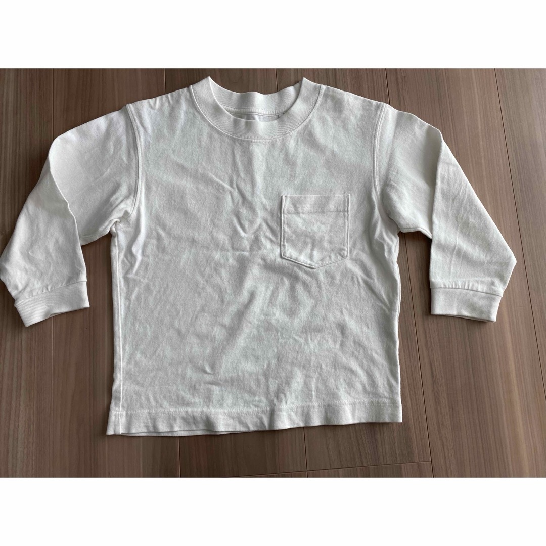 UNIQLO(ユニクロ)のUNIQLO U キッズ長袖Tシャツ　110 キッズ/ベビー/マタニティのキッズ服男の子用(90cm~)(Tシャツ/カットソー)の商品写真