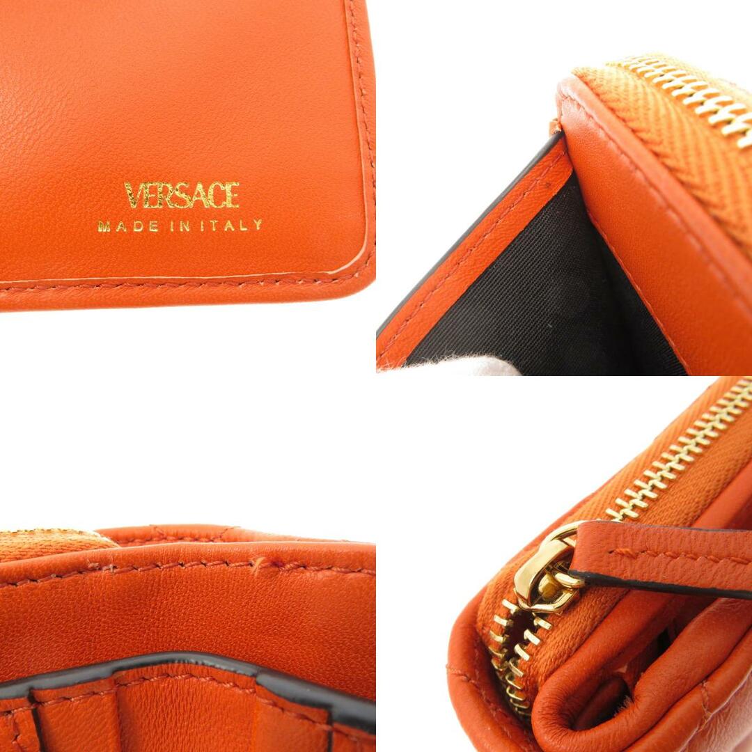 VERSACE - VERSACE ロゴ金具 二つ折り財布(小銭入れあり VERSACE - VERSACE ロゴ金具 二つ折り財布(小銭入れあり