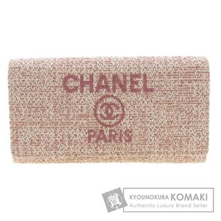 シャネル(CHANEL)のCHANEL ココマーク 長財布（小銭入れあり） レザー ツィード レディース(財布)