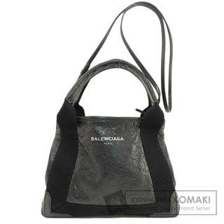 バレンシアガ(Balenciaga)のBALENCIAGA 390346 ネイビーカバスXS 2WAY ハンドバッグ レザー レディース(ハンドバッグ)