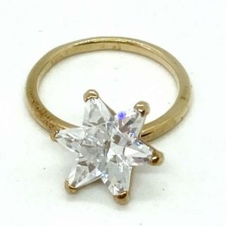 スタージュエリー(STAR JEWELRY)のSTAR JEWELRY(スタージュエリー) リング美品  - K10×ジルコニア スター(リング(指輪))