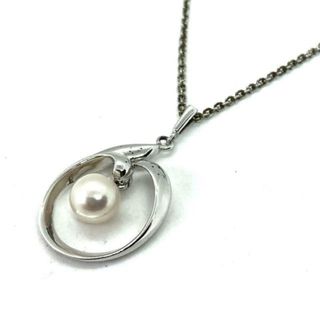 ミキモト(MIKIMOTO)のmikimoto(ミキモト) ネックレス美品  - シルバー×パール アイボリー(ネックレス)