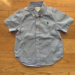 ラルフローレン(Ralph Lauren)のラルフローレン　半袖ギンガムチェックシャツ　24m(ブラウス)