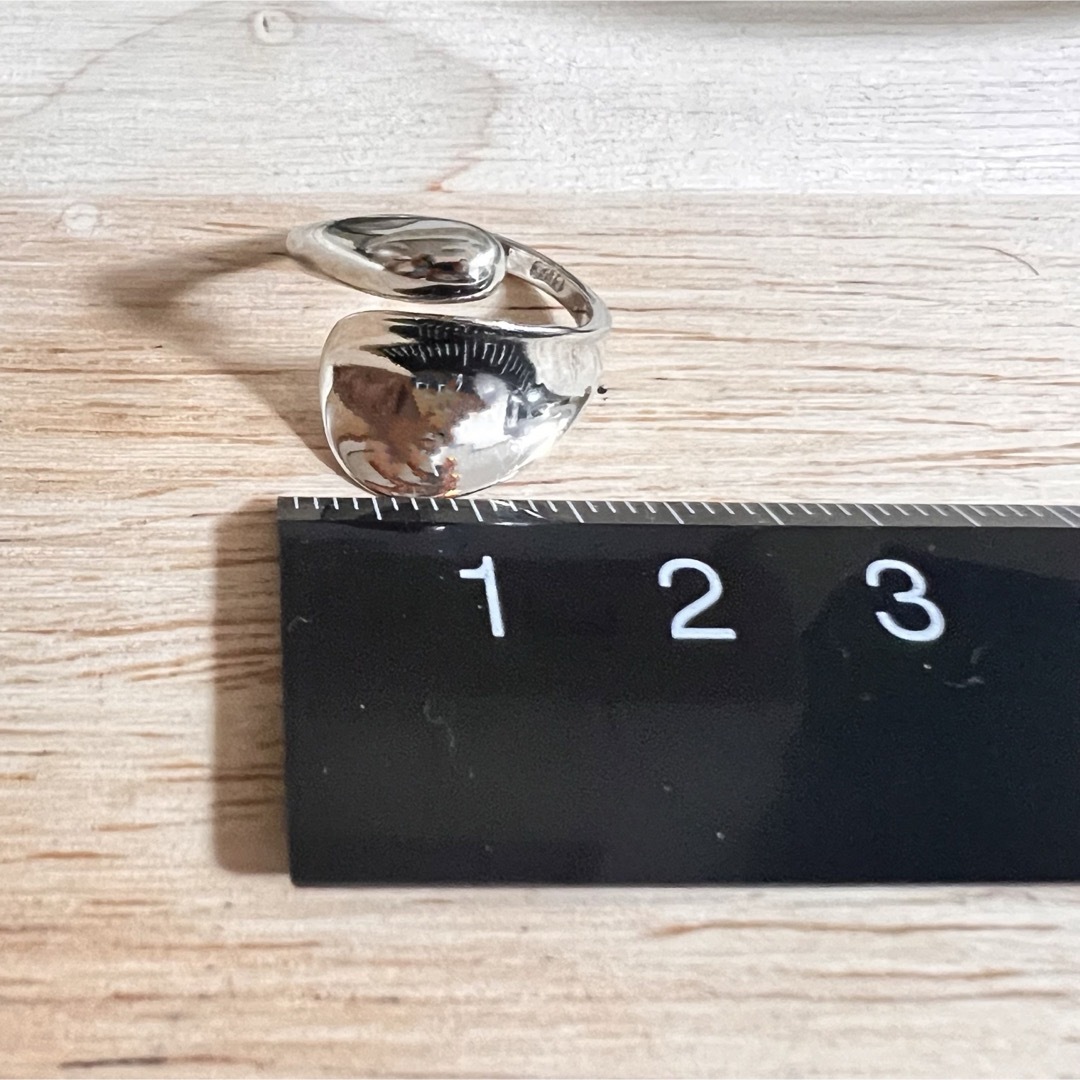 シルバーリング 925 銀 ドロップ アシンメトリー ライト 韓国 指輪③b メンズのアクセサリー(リング(指輪))の商品写真