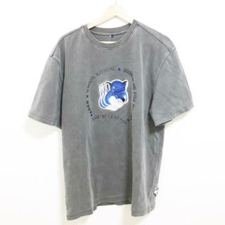 MAISON KITSUNE' - MAISON KITSUNE(メゾンキツネ) 半袖Tシャツ サイズA3 メンズ - SPAEU00111 ダークグレー×ブルー×白 チラックスフォックス