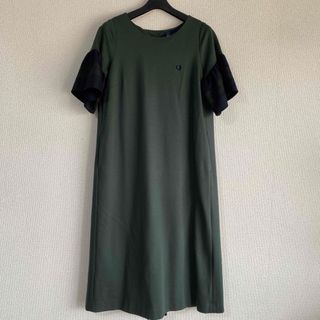 フレッドペリー(FRED PERRY)のフレッドペリー ロングワンピース 8 グリーン×ネイビー 未使用に近い DMW(ロングワンピース/マキシワンピース)