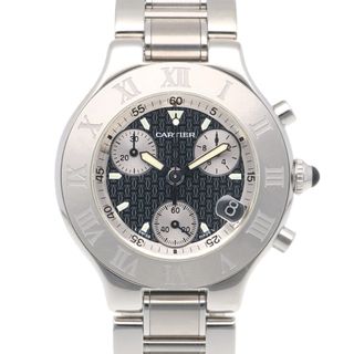 カルティエ(Cartier)のカルティエ クロノスカフ 腕時計 時計 ステンレススチール 2424 クオーツ メンズ 1年保証 CARTIER  中古(腕時計(アナログ))