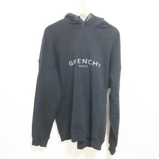 ジバンシィ(GIVENCHY)のGIVENCHY(ジバンシー) パーカー サイズL メンズ - 黒×シルバー 長袖(パーカー)