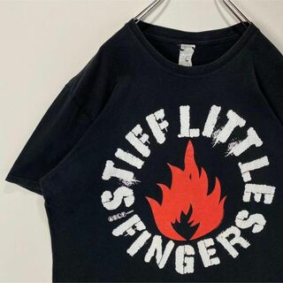 Stiff Little Fingers Tシャツ バンドT 古着　XL 黒(Tシャツ/カットソー(半袖/袖なし))