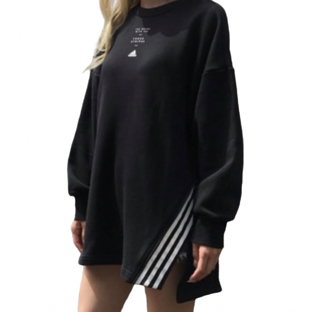 adidas(アディダス)のadidas アディダス ビッグシルエット スウェットワンピース GF7032 レディースのトップス(トレーナー/スウェット)の商品写真