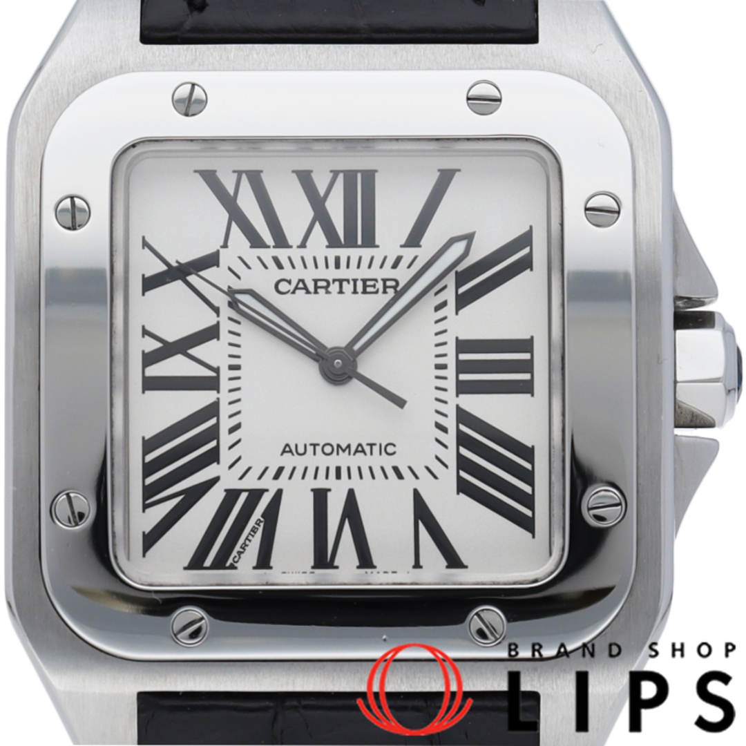 Cartier(カルティエ)のカルティエ サントス 100 ウォッチ LM Santos 100 LM W20073X8 SS/革 メンズ時計 シルバー 仕上げ済 美品 【中古】 メンズの時計(その他)の商品写真