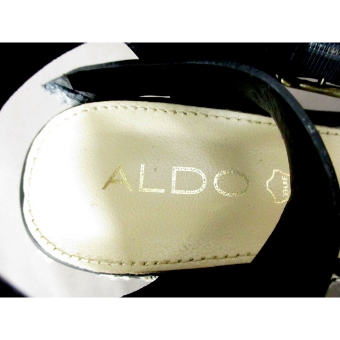 ALDO(アルド)のアルド サンダル レディース 黒×白 レザー レディースの靴/シューズ(サンダル)の商品写真