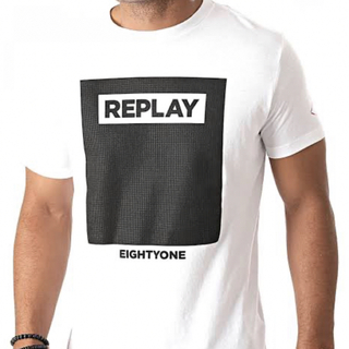 リプレイ(Replay)の新品未使用！　リプレイ　REPLAY Tシャツ ホワイトM(Tシャツ/カットソー(半袖/袖なし))