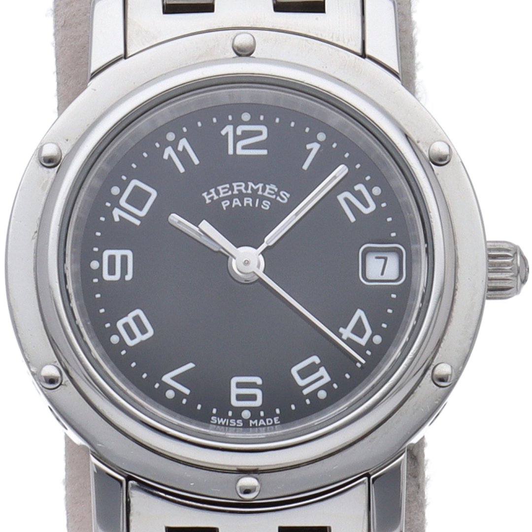 Hermes(エルメス)のエルメス クリッパー レディース時計 Clipper Ladies CL4.210 SS レディース時計 ブラック 仕上げ済 美品 【中古】 レディースのファッション小物(腕時計)の商品写真