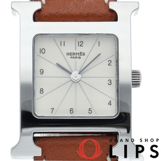 エルメス(Hermes)のエルメス Hウォッチ レディース時計 H Watch HH1.210 SS/革 レディース時計 ホワイト 仕上げ済 美品 【中古】(腕時計)