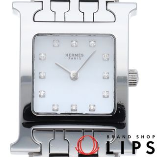 Hermes - エルメス Hウォッチ レディース時計 12Pダイヤ シェル H Watch HH1.210 SS レディース時計 ホワイトシェル 仕上げ済 美品 【中古】