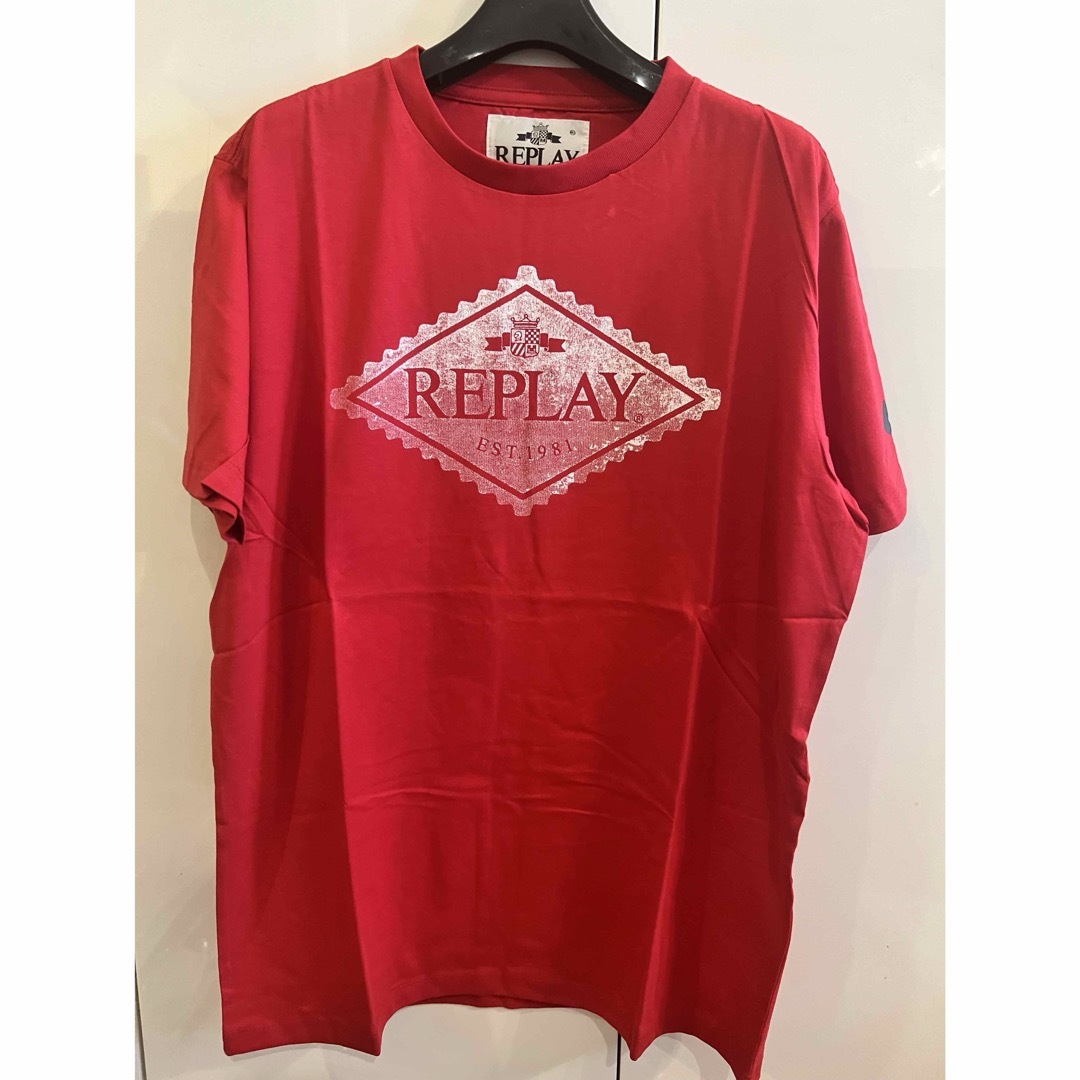 Replay(リプレイ)の新品未使用！　リプレイ　REPLAY Tシャツ レッドL メンズのトップス(Tシャツ/カットソー(半袖/袖なし))の商品写真