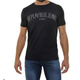 リプレイ(Replay)の新品未使用！　リプレイ　REPLAY Tシャツ ブラックS(Tシャツ/カットソー(半袖/袖なし))