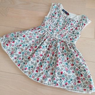 【美品】tizzas ワンピース 花柄 フォーマル 100cm(ワンピース)