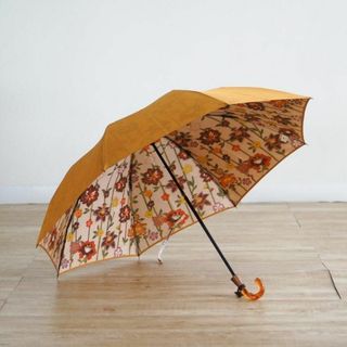 【新品】小宮商店　雨晴兼用長傘　和花　オレンジ　甲州織55cm(傘)