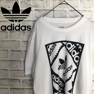 オリジナルス(Originals（adidas）)の美品XL⭐️adidas トランプ柄 Tシャツ トレファイル ホワイト×ブラック(Tシャツ/カットソー(半袖/袖なし))