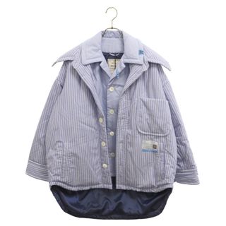 ミハラヤスヒロ(MIHARAYASUHIRO)のMIHARA YASUHIRO ミハラヤスヒロ 23AW Double Layered Padded Shirt Jacket ダブルレイヤード パデッドシャツジャケット ブルー B11SH151(フライトジャケット)