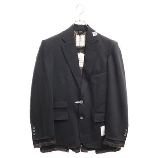 ミハラヤスヒロ(MIHARAYASUHIRO)のMIHARA YASUHIRO ミハラヤスヒロ 23AW T/W Back Satin Blazer サテン ブレザー ジャケット ブラック K11JK061(フライトジャケット)