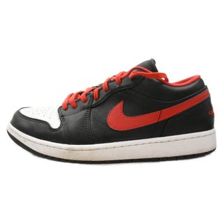 ナイキ(NIKE)のNIKE ナイキ AIR JORDAN 1 LOW 553558-063 エアジョーダン1 ローカットスニーカー ホワイトトゥー US12/30cm レッド/ブラック(スニーカー)