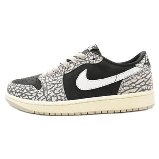 ナイキ(NIKE)のNIKE ナイキ AIR JORDAN 1 RETRO LOW OG BLACK CEMENT エア ジョーダン1 レトロ ブラック セメント ローカットスニーカー グレー/ブラック US9/27.0cm CZ0790-001(スニーカー)