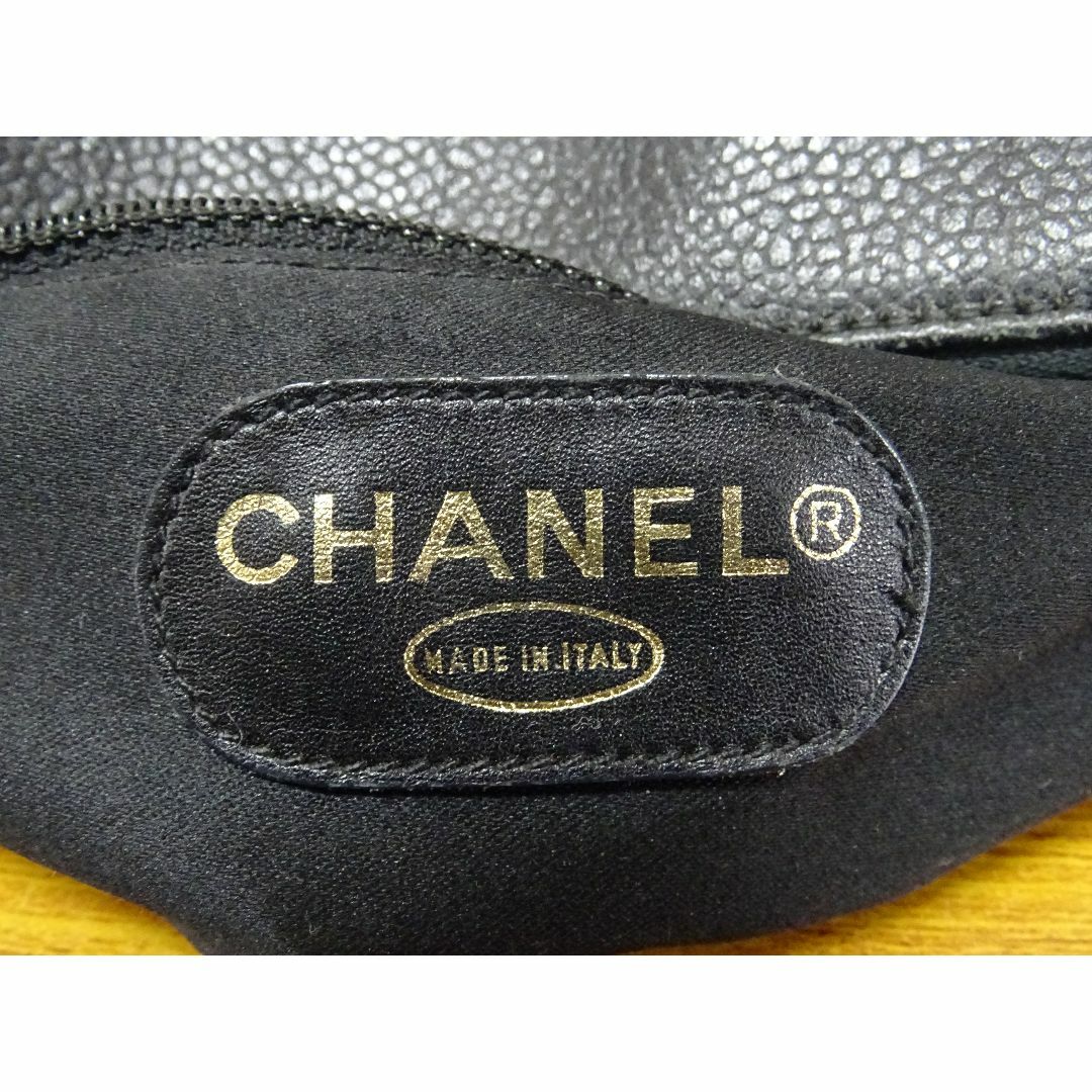 CHANEL(シャネル)のK三121/ 鑑定済 シャネル キャビアスキン トートバッグ ボールチェーン レディースのバッグ(トートバッグ)の商品写真