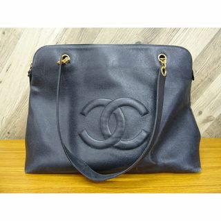 CHANEL - K三121/ 鑑定済 シャネル キャビアスキン トートバッグ ボールチェーン