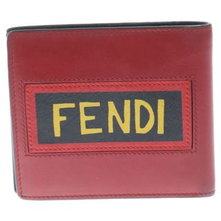 フェンディ(FENDI)のFENDI フェンディ VOCABULARY HOPE LOGO ボキャブラリー ホープ 財布 レッド/ブラック(折り財布)