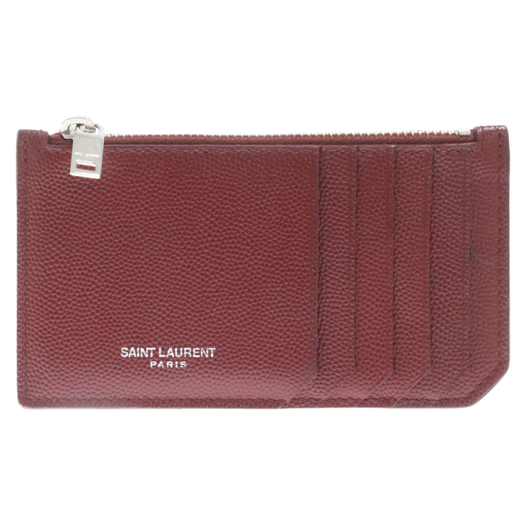 Saint Laurent(サンローラン)のSAINT LAURENT PARIS サンローランパリ スライドジップ コイン カードケース フラグメントポーチ レッド 58589 メンズのファッション小物(名刺入れ/定期入れ)の商品写真