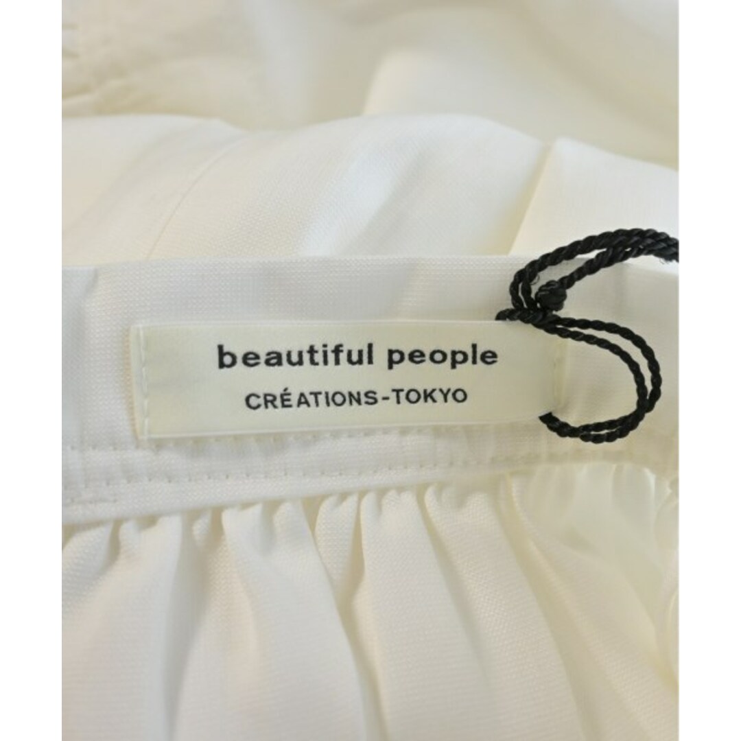 beautiful people(ビューティフルピープル)のbeautiful people ひざ丈スカート 34(XS位) 白 【古着】【中古】 レディースのスカート(ひざ丈スカート)の商品写真