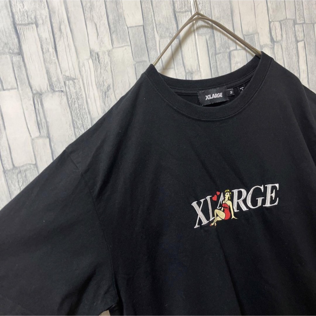 XLARGE(エクストララージ)のエクストララージ 半袖 Tシャツ ビッグロゴ デカロゴ ブラック M 刺繍ロゴ メンズのトップス(Tシャツ/カットソー(半袖/袖なし))の商品写真