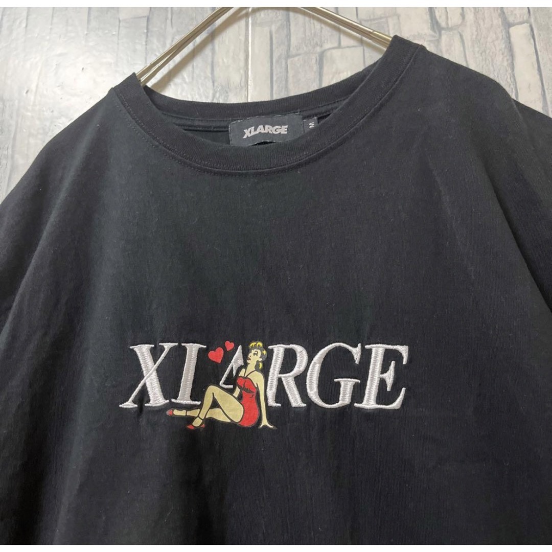 XLARGE(エクストララージ)のエクストララージ 半袖 Tシャツ ビッグロゴ デカロゴ ブラック M 刺繍ロゴ メンズのトップス(Tシャツ/カットソー(半袖/袖なし))の商品写真