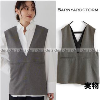 BARNYARDSTORM - 定18700円【バンヤードストーム】シャークスキンベスト　ジレ　オーバーサイズ