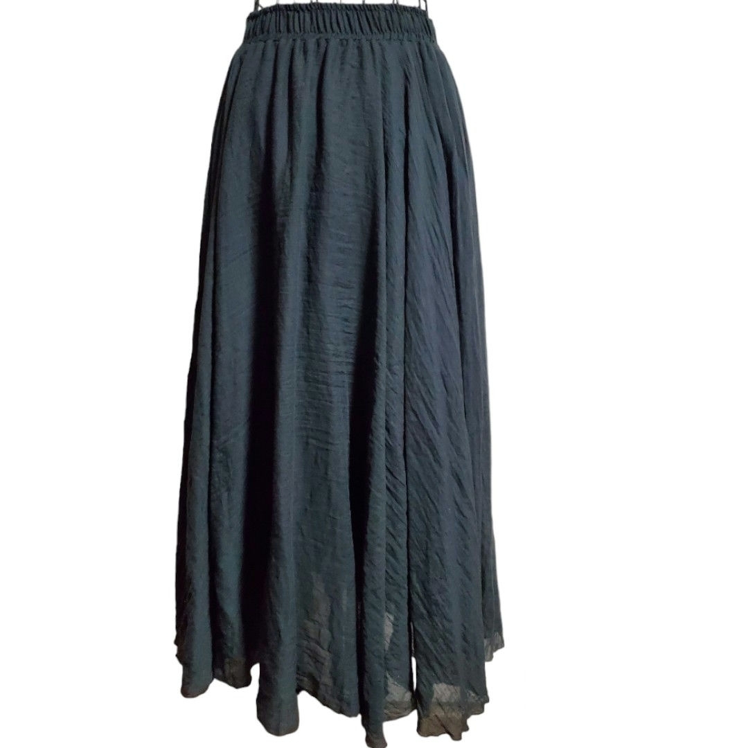 ☆ふんわり☆細見え☆ロングスカート☆マキシスカート☆フレアロングスカート☆ レディースのスカート(ロングスカート)の商品写真