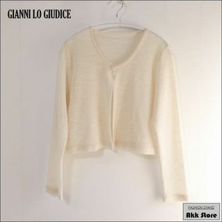 ジャンニロジュディチェ(GIANNI LO GIUDICE)のGIANNI LO GIUDICE レディース 長袖 レース カーディガン L(カーディガン)